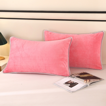 91家纺网 家纺一手货源 找家纺 （总）莱凯家纺 2025新款牛奶绒纯色枕套