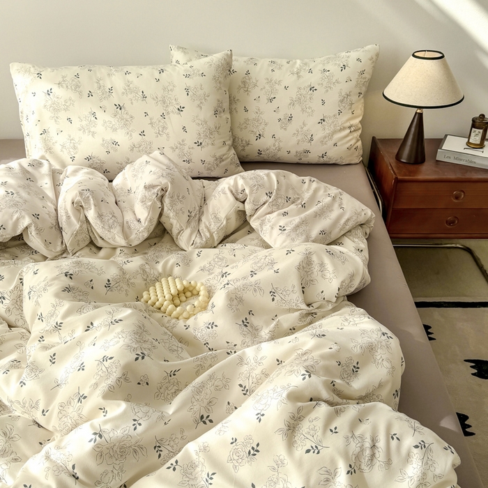 91家纺网 家纺一手货源 找家纺 2025年爆款新品有氧双层纱四件套-全系米希尔