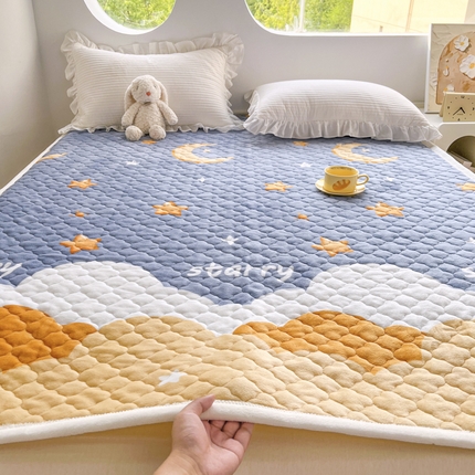 91家纺网 家纺一手货源 找家纺 （总）悦织湾家纺 2025直播爆款外贸出口跨境热销款上下铺塔芙绒床垫学生单人宿舍冬季加绒床垫