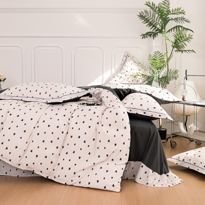 91家纺网 家纺一手货源 找家纺 雅慕家居 2025新款A类碎花水润棉磨毛四件套 一见倾心