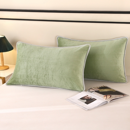 91家纺网 家纺一手货源 找家纺 （总）莱凯家纺 2025新款牛奶绒纯色枕套