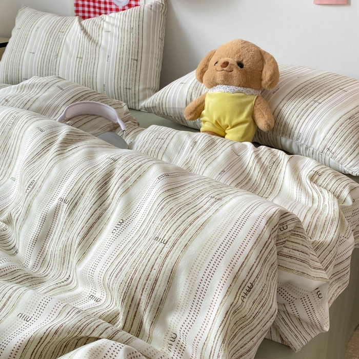 91家纺网 家纺一手货源 找家纺 2025年爆款新品有氧双层纱四件套-全系MIUMIU