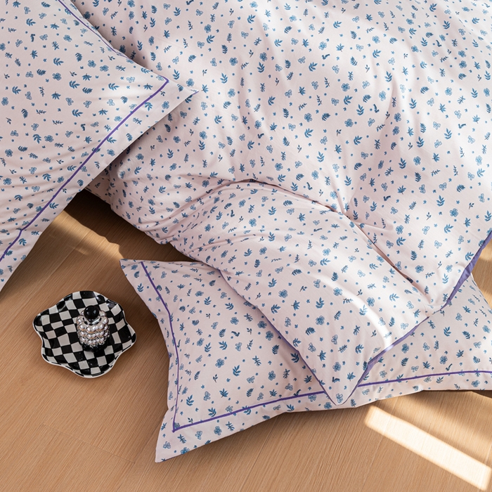 91家纺网 家纺一手货源 找家纺 雅慕家居 2025新款A类碎花水润棉磨毛四件套 田园生活