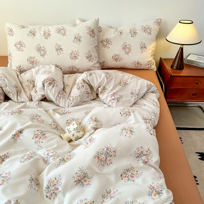 91家纺网 家纺一手货源 找家纺 2025年爆款新品有氧双层纱四件套-全系莱茵-橙