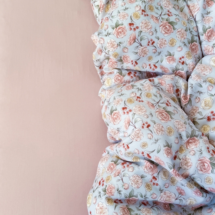 91家纺网 家纺一手货源 找家纺 2025年爆款新品有氧双层纱四件套-全系薄雾玫瑰-蓝