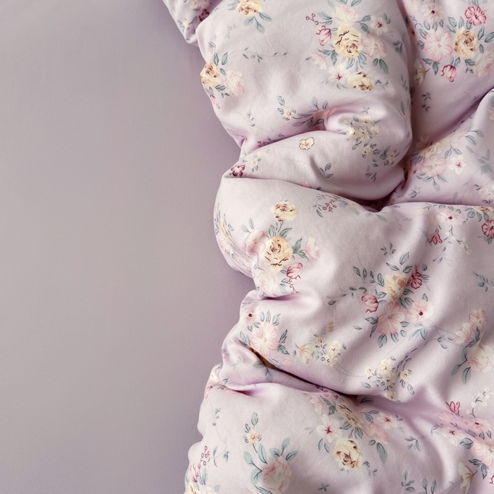 91家纺网 家纺一手货源 找家纺 2025年爆款新品有氧双层纱四件套-全系紫韵