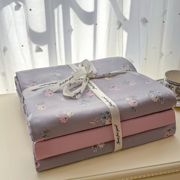 91家纺网 家纺一手货源 找家纺 2025年爆款新品有氧双层纱四件套叠图全系爱玲说