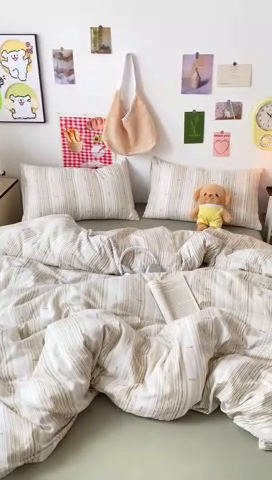 91家纺网 家纺一手货源 找家纺 2025年爆款新品有氧双层纱四件套-全系MIUMIU