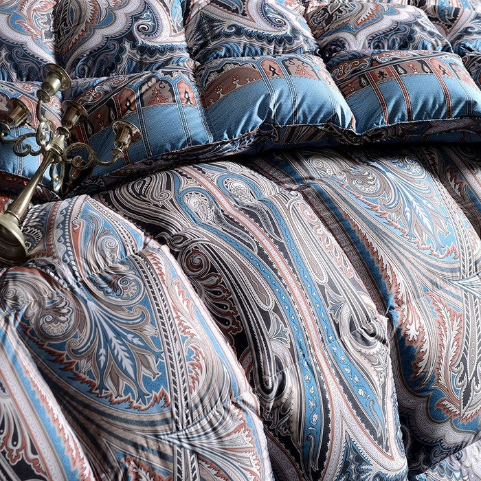 91家纺网 家纺一手货源 找家纺 织梦人羽绒工厂店 2024新款新国标50绒云柔棉柔赛丝数码印花被子 天籁棕咖色