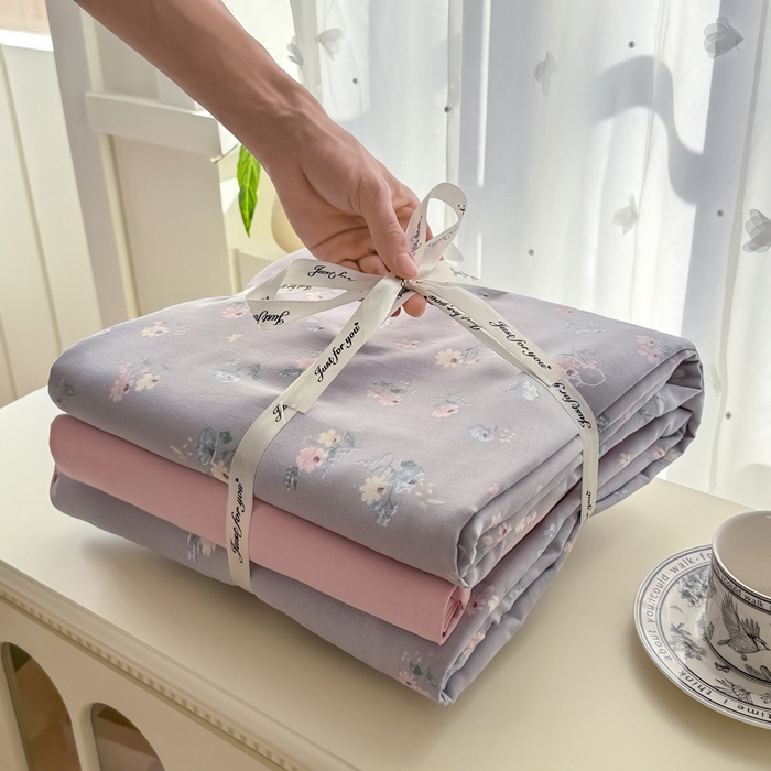 91家纺网 家纺一手货源 找家纺 2025年爆款新品有氧双层纱四件套叠图全系爱玲说