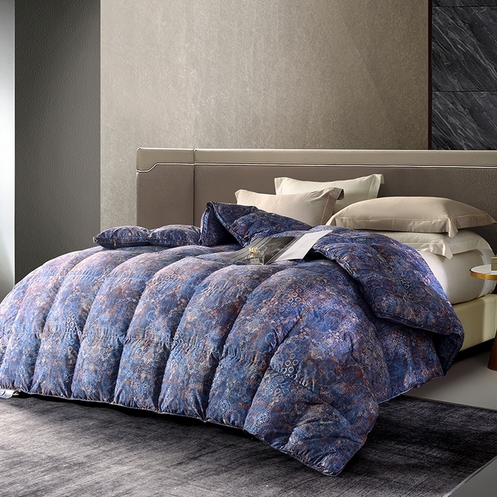 91家纺网 家纺一手货源 找家纺 织梦人羽绒工厂店 2024新款新国标50绒云柔棉柔赛丝数码印花被子 艾菲尔