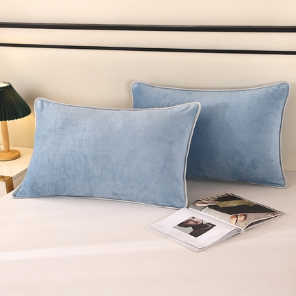 91家纺网 家纺一手货源 找家纺 （总）莱凯家纺 2025新款牛奶绒纯色枕套