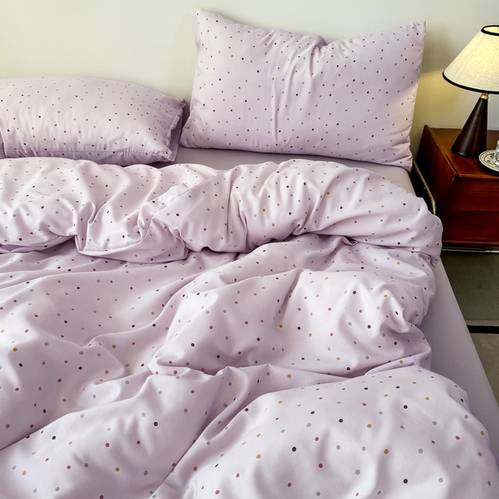 91家纺网 家纺一手货源 找家纺 2025年爆款新品有氧双层纱四件套-全系芋泥啵啵