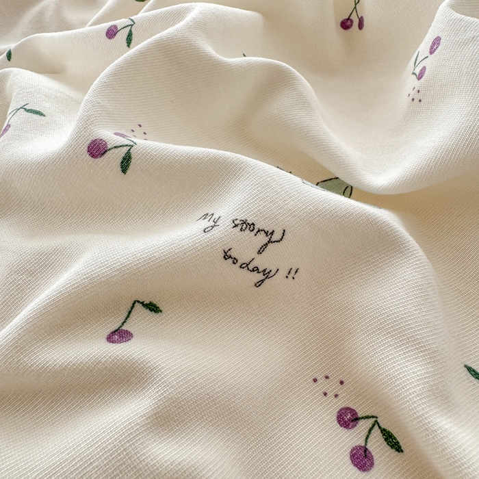 91家纺网 家纺一手货源 找家纺 2025年爆款新品有氧双层纱四件套-全系樱桃结