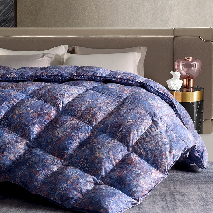 91家纺网 家纺一手货源 找家纺 织梦人羽绒工厂店 2024新款新国标50绒云柔棉柔赛丝数码印花被子 艾菲尔