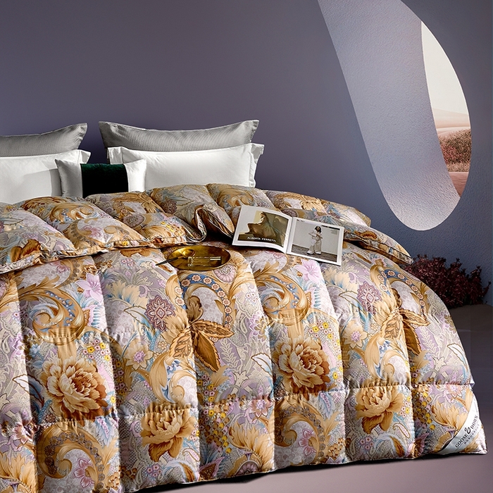 91家纺网 家纺一手货源 找家纺 织梦人羽绒工厂店 2024新款新国标50绒云柔棉柔赛丝数码印花被子 阿尔法咖