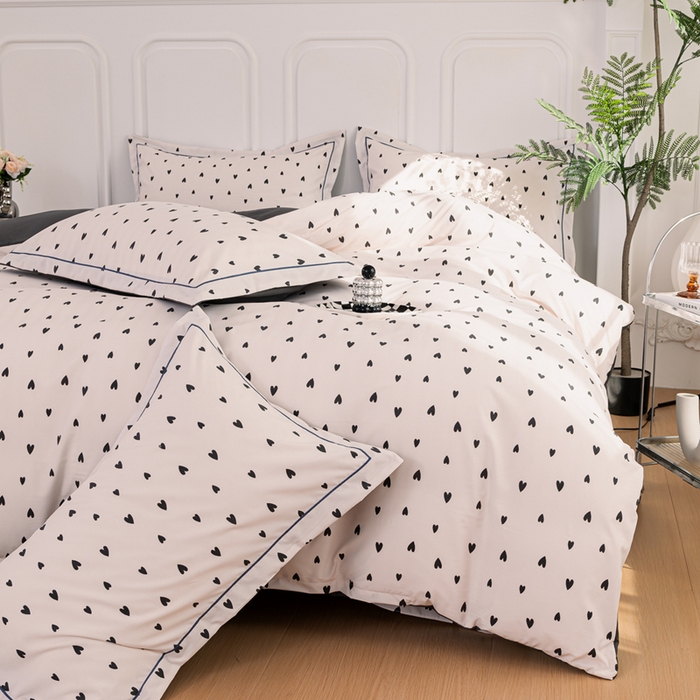 91家纺网 家纺一手货源 找家纺 雅慕家居 2025新款A类碎花水润棉磨毛四件套 一见倾心