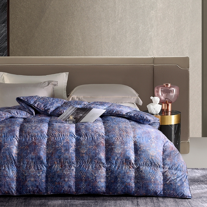 91家纺网 家纺一手货源 找家纺 织梦人羽绒工厂店 2024新款新国标50绒云柔棉柔赛丝数码印花被子 艾菲尔