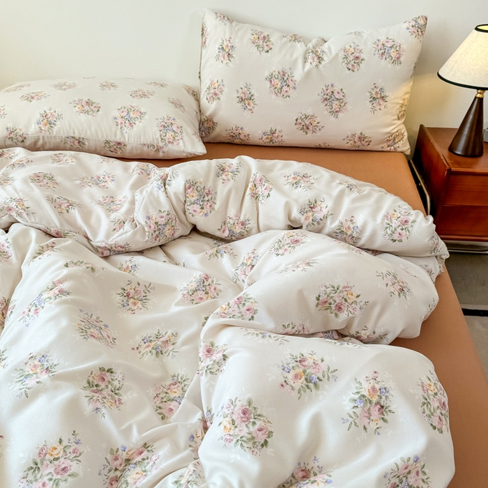 91家纺网 家纺一手货源 找家纺 2025年爆款新品有氧双层纱四件套-全系莱茵-橙