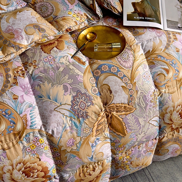 91家纺网 家纺一手货源 找家纺 织梦人羽绒工厂店 2024新款新国标50绒云柔棉柔赛丝数码印花被子 阿尔法咖