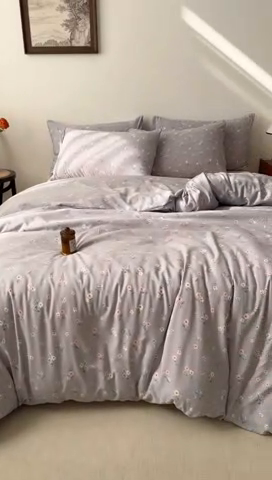 91家纺网 家纺一手货源 找家纺 2025年爆款新品有氧双层纱四件套叠图全系爱玲说