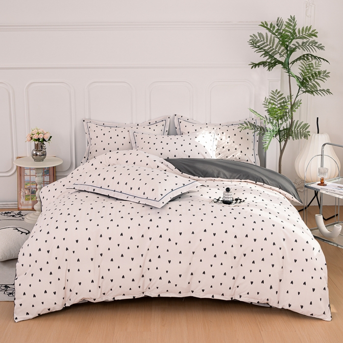 91家纺网 家纺一手货源 找家纺 雅慕家居 2025新款A类碎花水润棉磨毛四件套 一见倾心