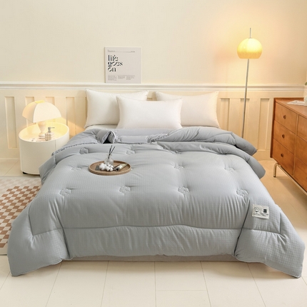 91家纺网 家纺一手货源 找家纺 八方汇（一户被芯生活馆） 2025新款新疆棉花被冬被春秋被被子被芯-场景二 银河灰