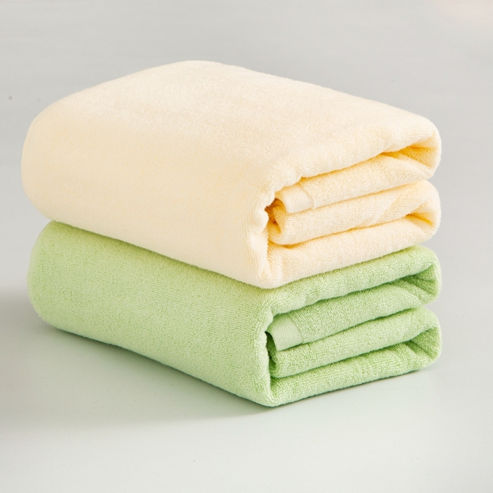 91家纺网 家纺一手货源 找家纺 悦然毛巾被 2025新款全棉幻彩灵动浴巾 灵动黄