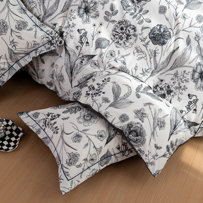 91家纺网 家纺一手货源 找家纺 雅慕家居 2025新款A类碎花水润棉磨毛四件套 赫本