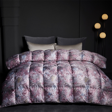 91家纺网 家纺一手货源 找家纺 （总）织梦人羽绒工厂店 2024新款新国标50绒蒙田里斯印花羽绒被