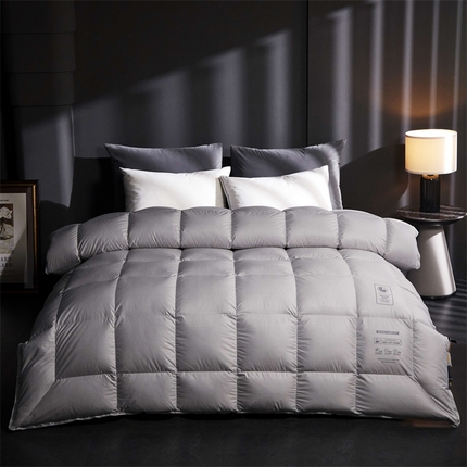 91家纺网 家纺一手货源 找家纺 织梦人羽绒工厂店 2024新款新国标50绒羽绒被-银丝 银丝灰