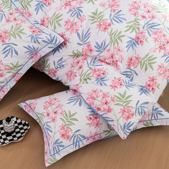 91家纺网 家纺一手货源 找家纺 雅慕家居 2025新款A类碎花水润棉磨毛四件套 百花齐放