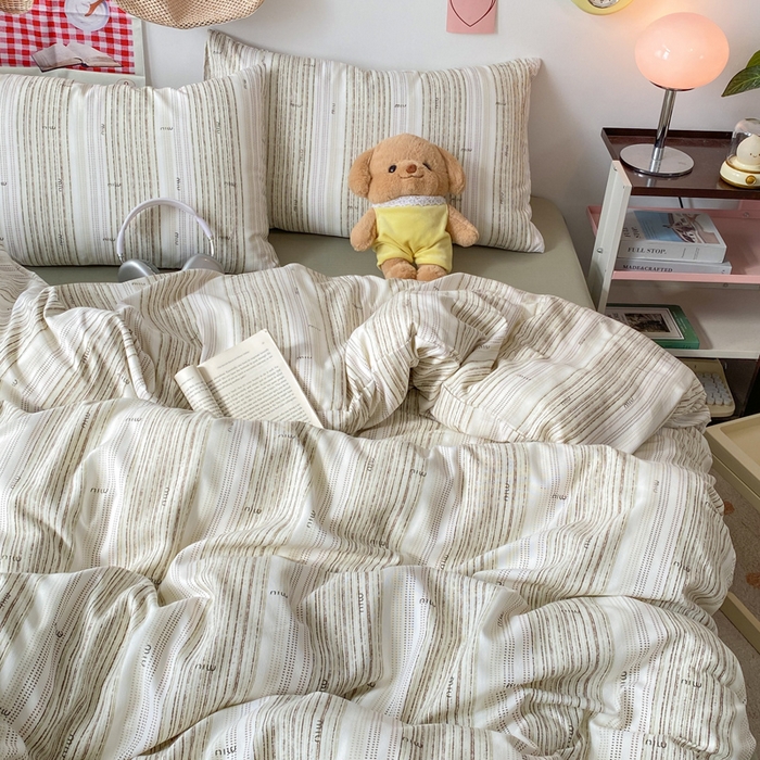 91家纺网 家纺一手货源 找家纺 2025年爆款新品有氧双层纱四件套-全系MIUMIU