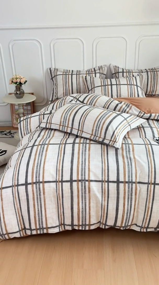 91家纺网 家纺一手货源 找家纺 雅慕家居 2025新款A类碎花水润棉磨毛四件套 格调生活