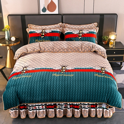 91家纺网 家纺一手货源 找家纺 （总）（买家秀 爆款不断货）A类母婴级牛奶绒四件套珊瑚绒四件套雪花绒四件套牛奶绒床裙四件套法莱绒床裙四件套