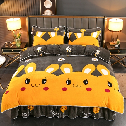 91家纺网 家纺一手货源 找家纺 （总）（买家秀 爆款不断货）A类母婴级牛奶绒四件套珊瑚绒四件套雪花绒四件套牛奶绒床裙四件套法莱绒床裙四件套