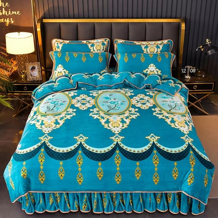 91家纺网 家纺一手货源 找家纺 （总）（买家秀 爆款不断货）A类母婴级牛奶绒四件套珊瑚绒四件套雪花绒四件套牛奶绒床裙四件套法莱绒床裙四件套