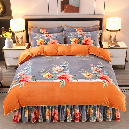 91家纺网 家纺一手货源 找家纺 （总）（买家秀 爆款不断货）A类母婴级牛奶绒四件套珊瑚绒四件套雪花绒四件套牛奶绒床裙四件套法莱绒床裙四件套