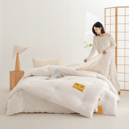 恒科家纺 2025新款德绒提花李官奇大豆被55%高含量被芯官方授权工厂制造李官奇大豆纤维被 子母被