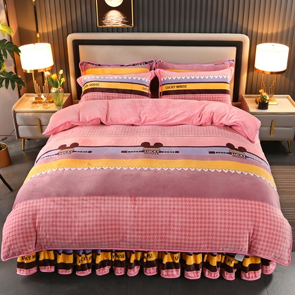 91家纺网 家纺一手货源 找家纺 （总）（买家秀 爆款不断货）A类母婴级牛奶绒四件套珊瑚绒四件套雪花绒四件套牛奶绒床裙四件套法莱绒床裙四件套