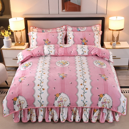 91家纺网 家纺一手货源 找家纺 （总）（买家秀 爆款不断货）A类母婴级牛奶绒四件套珊瑚绒四件套雪花绒四件套牛奶绒床裙四件套法莱绒床裙四件套