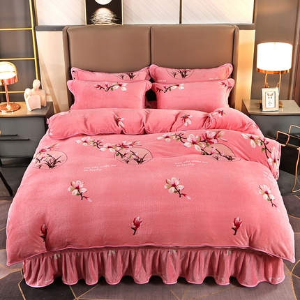 91家纺网 家纺一手货源 找家纺 （总）（买家秀 爆款不断货）A类母婴级牛奶绒四件套珊瑚绒四件套雪花绒四件套牛奶绒床裙四件套法莱绒床裙四件套