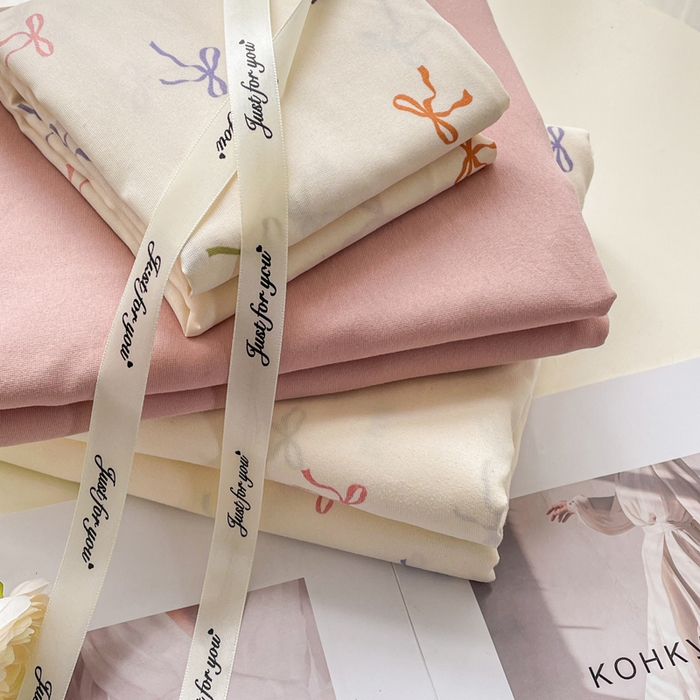 91家纺网 家纺一手货源 找家纺 一比一家纺 2025新款有氧针织棉双层纱系列四件套-叠拍图 五彩斑斓