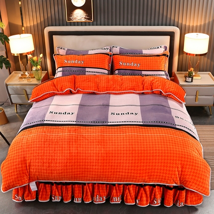 91家纺网 家纺一手货源 找家纺 （总）（买家秀 爆款不断货）A类母婴级牛奶绒四件套珊瑚绒四件套雪花绒四件套牛奶绒床裙四件套法莱绒床裙四件套