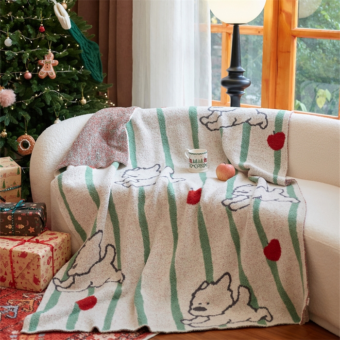 91家纺网 家纺一手货源 找家纺 （总）暖绵绵家纺 2025新款卡瑞克半边绒系列盖毯披肩毯毯子（最低零售价：161元）