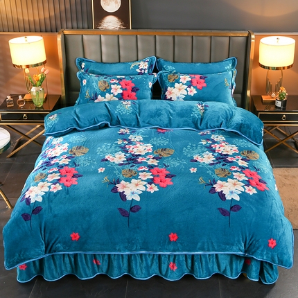 91家纺网 家纺一手货源 找家纺 （总）（买家秀 爆款不断货）A类母婴级牛奶绒四件套珊瑚绒四件套雪花绒四件套牛奶绒床裙四件套法莱绒床裙四件套