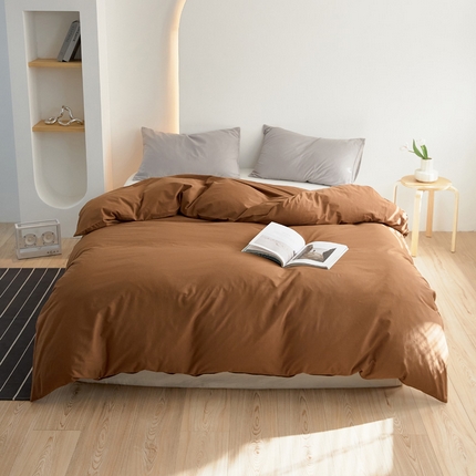 2025春夏新款40支纯色彩虹糖单品系列单品被套 彩虹-焦茶