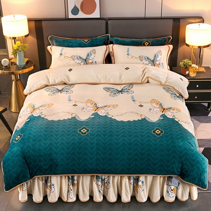 91家纺网 家纺一手货源 找家纺 （总）（买家秀 爆款不断货）A类母婴级牛奶绒四件套珊瑚绒四件套雪花绒四件套牛奶绒床裙四件套法莱绒床裙四件套