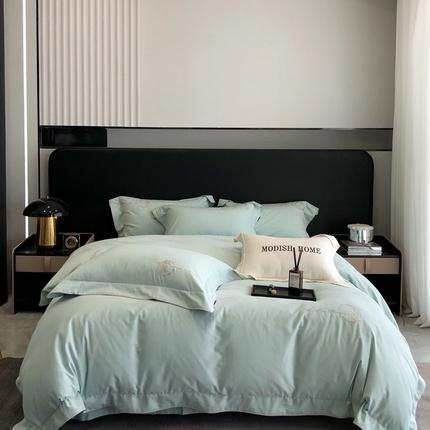 91家纺网 家纺一手货源 找家纺 （总）高支高密长绒棉贡缎磨毛花颜系列四件套