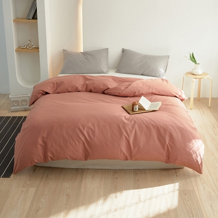 2025春夏新款40支纯色彩虹糖单品系列单品被套 彩虹-绯红